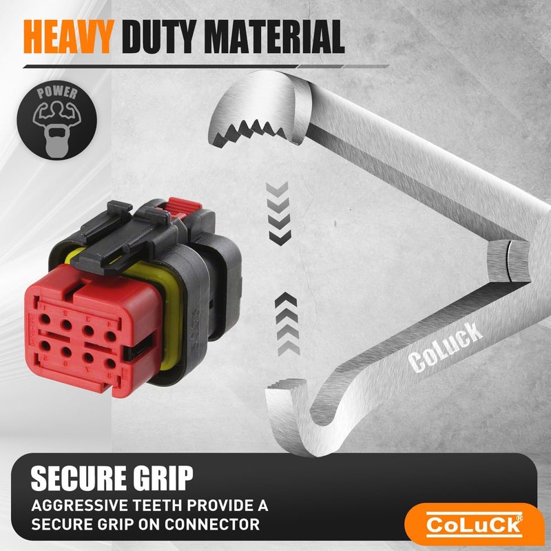 CoLuck 2Pcs Electrical Disconnect Pliers, Electrical Connector Pliers, Electrical Plug Removal Tool Electrical Connector Removal Tool, Automotive Electrical Terminal Connector Separator Removal Tool for Car - Image 3
